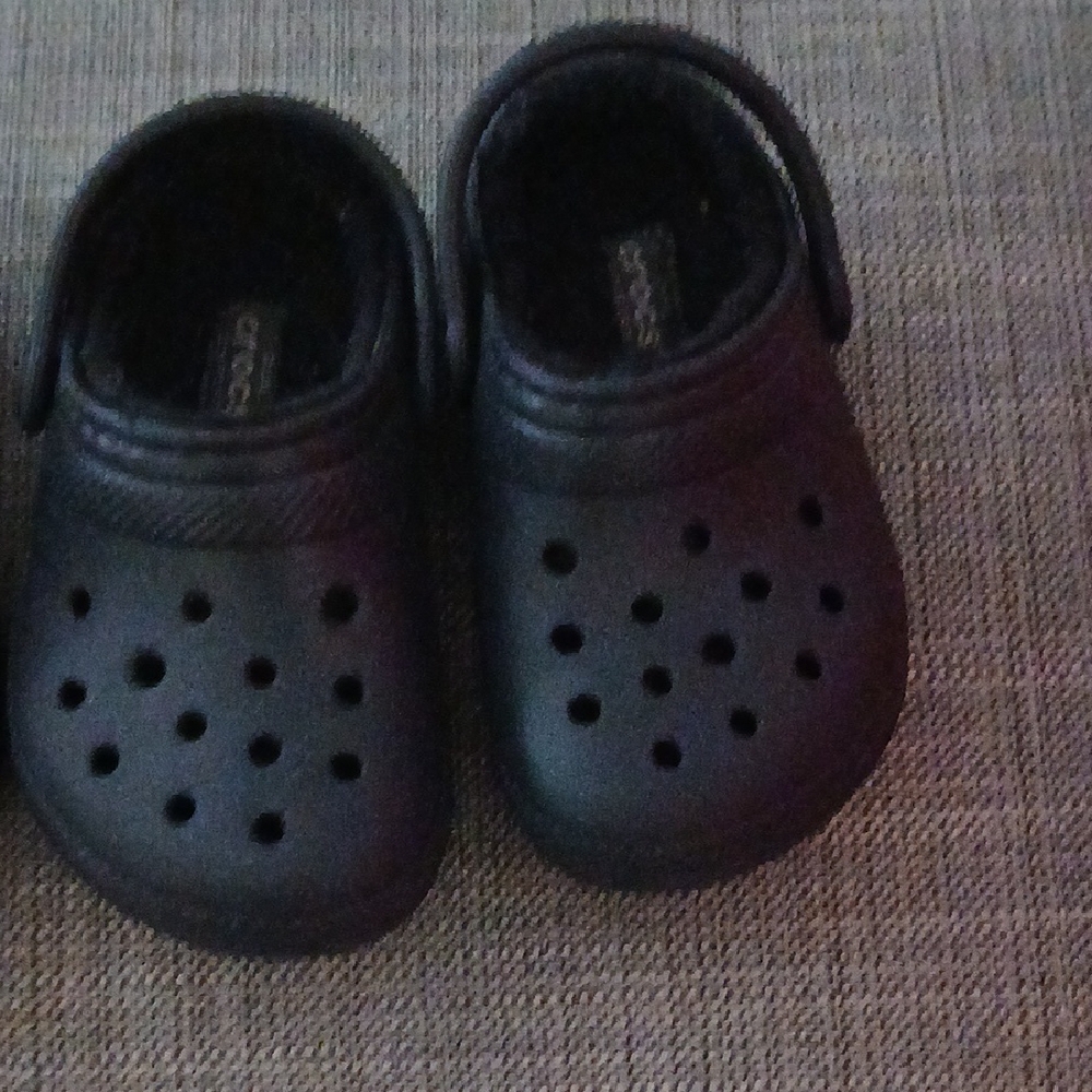 CROCS Kids Black Slip-On Clogs